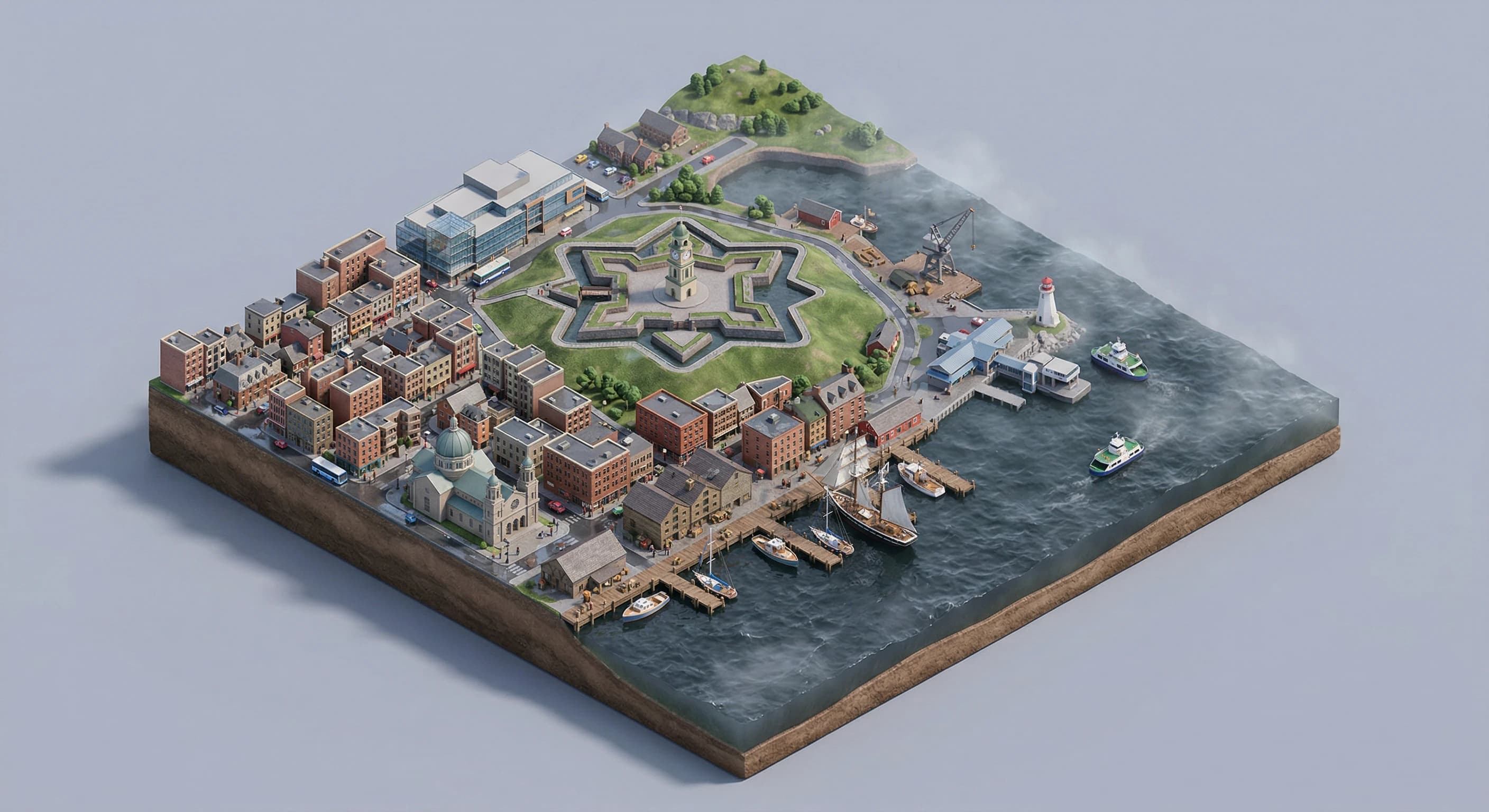 Halifax isometric illustration