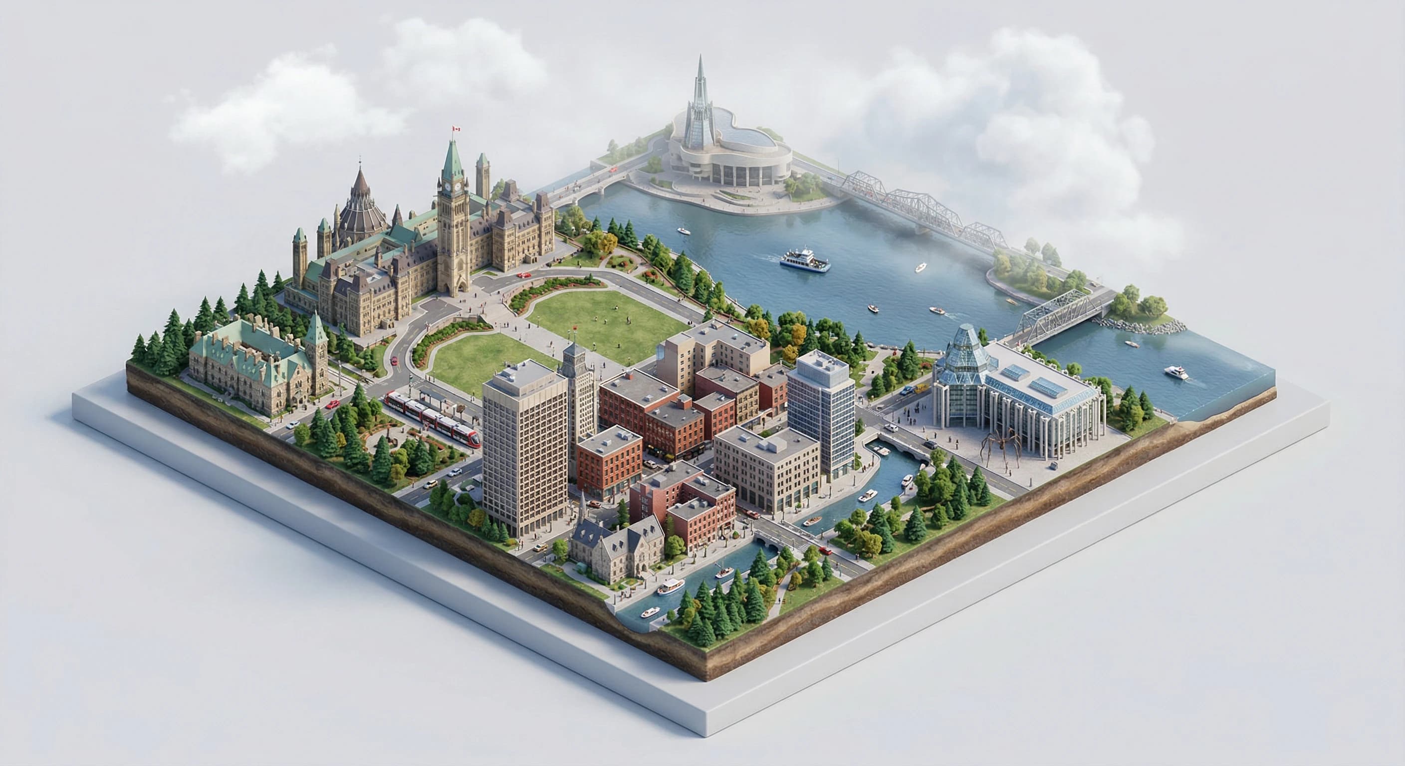 Ottawa isometric illustration