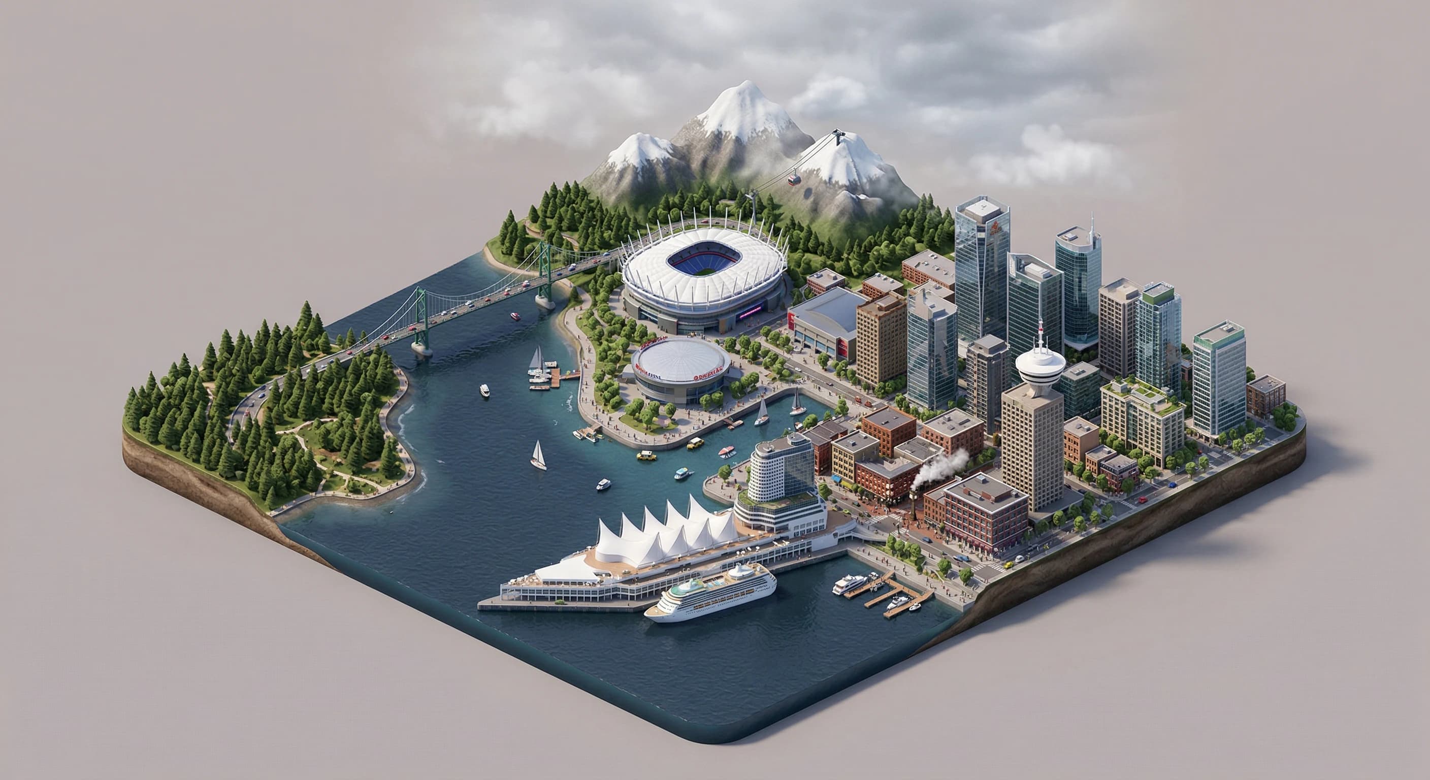 Vancouver isometric illustration