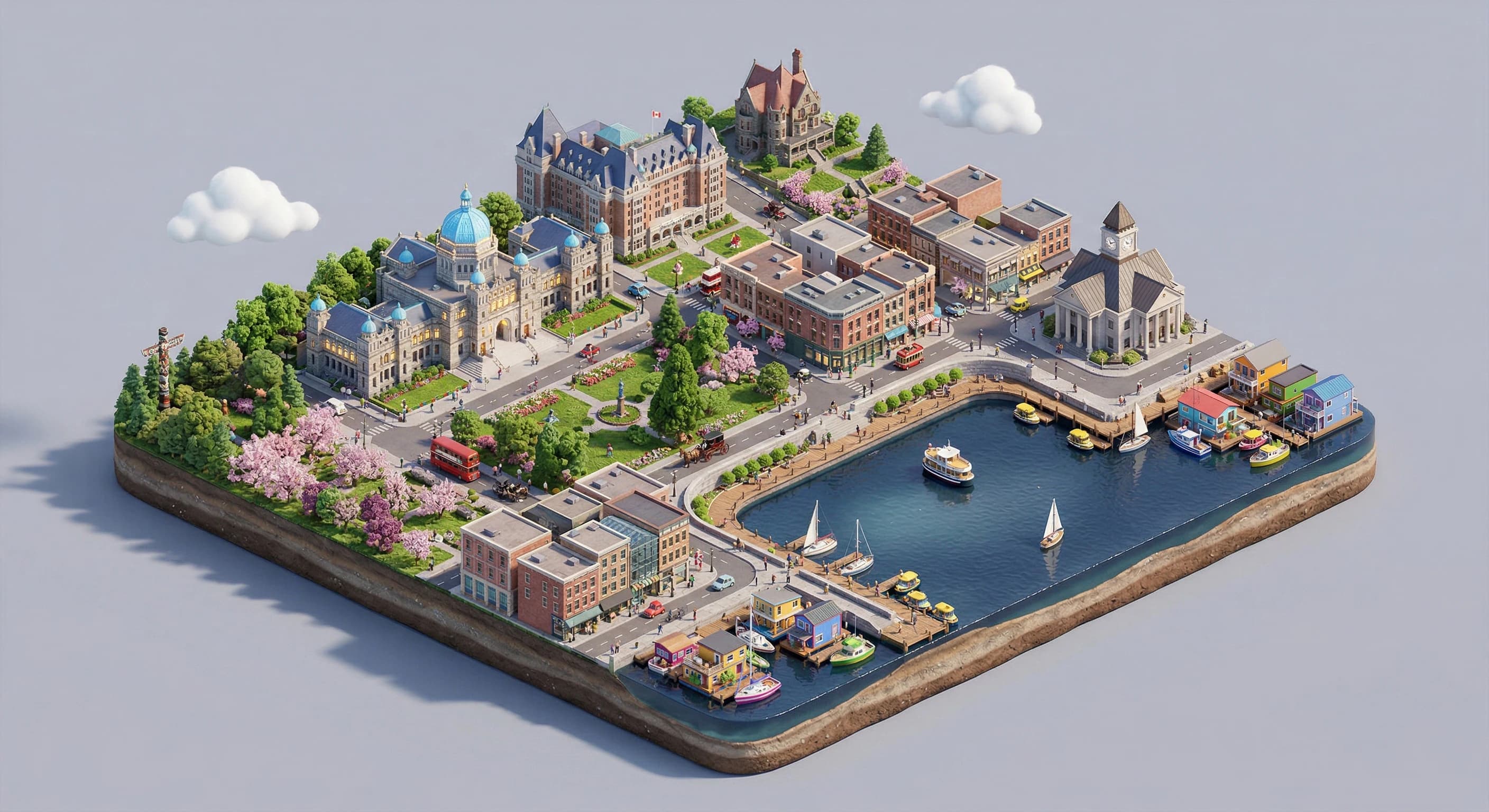 Victoria isometric illustration